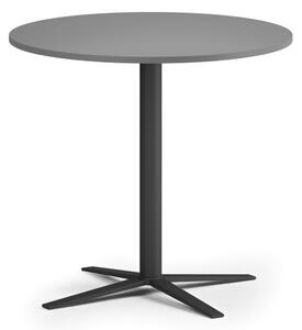 Konferenční stolek AURA, průměr 80 cm, černá podnož, grafit