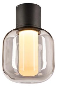 SLV 1004677 Ovalisk, venkovní stropní svítidlo, LED 7,5W 3000/4000K, antracit, průměr 17cm, IP65