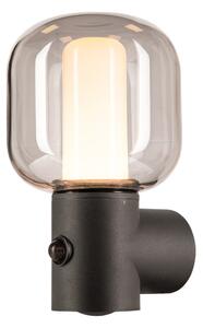 SLV 1004679 Ovalisk, venkovní nástěnné svítidlo se senzorem, LED 9,6W 3000/4000K, antracit, výška 28cm, IP65