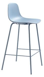 Světle modrá plastová barová židle (výška sedáku 67,5 cm) Whitby – Unique Furniture