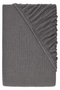 Livarno® Mušelínové napínací prostěradlo, 140-160 x 200 cm (šedá) (100409305005)