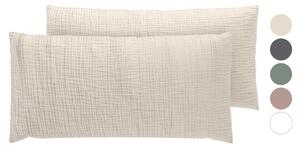 Livarno® Mušelínový potah na polštář pro spánek na boku, 40 x 80 cm, 2 kusy (100408827)