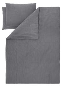 Livarno® Mušelínové ložní povlečení, 240 x 220 cm, 70 x 90 cm (tmavě šedá) (100409133004)