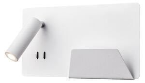 SLV 1003458 Somnila Flex, nástěnné svítidlo k posteli, LED 13W 3000K, bílá, verze vpravo, USB přípojka