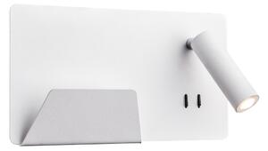 SLV 1003457 Somnila Flex, nástěnné svítidlo k posteli, LED 13W 3000K, bílá, verze vlevo, USB přípojka