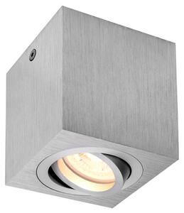 SLV 1002004 Triledo, stropní svítidlo z kartáčovaného hliníku, 1x GU10 max. 10W, rozměr 8,5 x 8,5cm