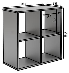 ADRK Furniture Regál Lenti 2x2 BS-LEN-2X2-G