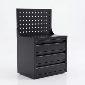Organizér s perforovanou tabulí a zásuvkami 660 x 400 x 300 mm