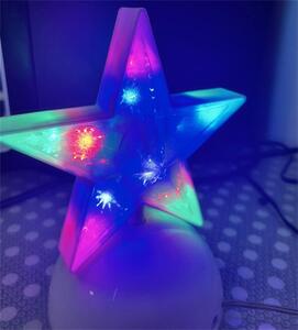 HJ 360° otáčivé LED barevné světlo ve tvaru hvězdy