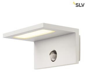 SLV 1001970 Angolux S, moderní nástěnné svítidlo do exteriéru se senzorem, 9,8W LED 3000K, bílá, šířka 17cm, IP44