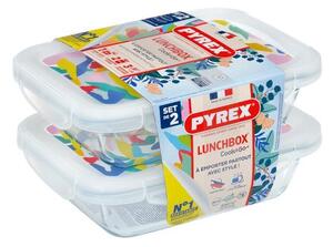 Sada skleněných dóz s víčkem PYREX 2x800ml