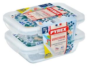 Sada skleněných dóz s víčkem PYREX 2x800ml
