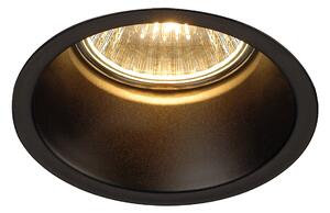 SLV 112910 Horn GU10, zápustná bodovka do podhledu, 1x50W, 230V, černá, prům. 8,3cm