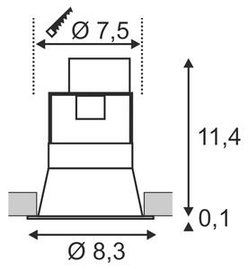 SLV 112911 Horn GU10, zápustná bodovka do podhledu, 1x50W, 230V, bílá, prům. 8,3cm
