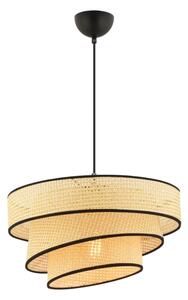 Lustr na lanku COUPER 1xE27/60W/230V béžová/černá