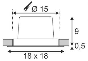 SLV 114281 New Tria DL set, zápustná bodovka 29W LED stmívatelná, 2700K, bílá, 18x18cm