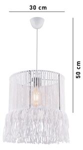 Lustr na lanku NESS MACRAME 1xE27/40W/230V bílá