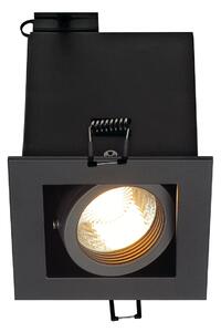 SLV 115510 Kadux, zápustná bodovka v hranatém tvaru, 1x50W, černá, 9x9cm