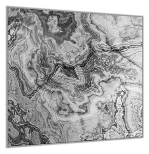 Sklo do kuchyně textura černo bílý mramor - 30 x 60 cm