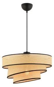 Lustr na lanku COUPER 1xE27/60W/230V béžová/černá