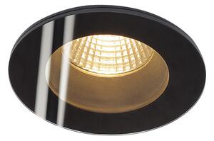 SLV 114440 Patta-F, zápuštěná bodovka IP 65, 12W LED 3000K, černá, prům.8,3cm