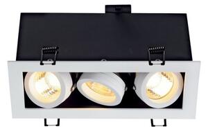 SLV 115531 Kadux, zápustná bodovka v hranatém tvaru, 3x50W, bílá, 21x9cm