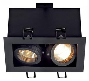 SLV 115520 Kadux, zápustná bodovka v hranatém tvaru, 2x50W, černá, 15x9cm