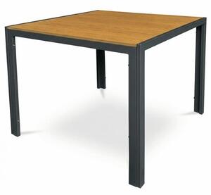 Zahradní stůl Autronic 90x90 cm hnědá kov AZT-S1209 OAK