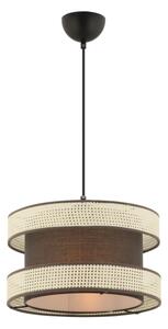 Lustr na lanku HALO 1xE27/60W/230V hnědá/krémová