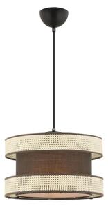 Lustr na lanku HALO 1xE27/60W/230V hnědá/krémová