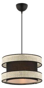 Lustr na lanku HALO 1xE27/60W/230V černá/krémová