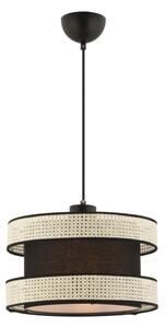 Lustr na lanku HALO 1xE27/60W/230V černá/krémová