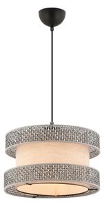 Lustr na lanku HALO 1xE27/60W/230V béžová/šedá