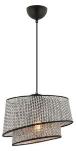 Lustr na lanku BARETTE 1xE27/60W/230V šedá/černá