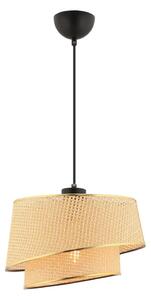 Lustr na lanku BARETTE 1xE27/60W/230V hnědá/zlatá