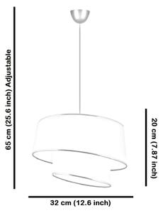 Lustr na lanku BARETTE 1xE27/60W/230V hnědá/černá