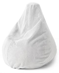 Sablio Sedací vak Pear SOFTY - Cloud White - 70 x 95 x 15 cm