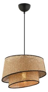 Lustr na lanku BARETTE 1xE27/60W/230V hnědá/černá