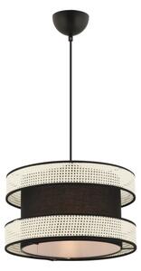 Lustr na lanku HALO 1xE27/60W/230V černá/krémová