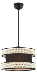 Lustr na lanku HALO 1xE27/60W/230V černá/krémová