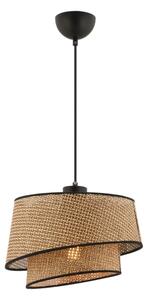 Lustr na lanku BARETTE 1xE27/60W/230V hnědá/černá