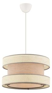 Lustr na lanku HALO 1xE27/60W/230V béžová/krémová