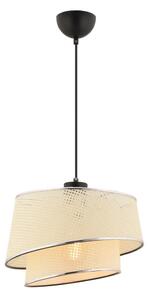 Lustr na lanku BARETTE 1xE27/60W/230V krémová/lesklý chrom