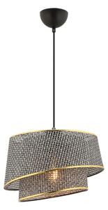 Lustr na lanku BARETTE 1xE27/60W/230V šedá/zlatá