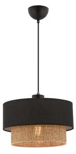 Lustr na lanku ECHO 1xE27/60W/230V černá/hnědá