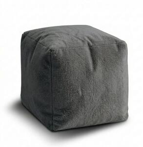 Sablio Taburet Cube SOFTY - Graphite - 40x40x40 cm