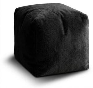 Sablio Taburet Cube SOFTY - Midnight Black - 40x40x40 cm