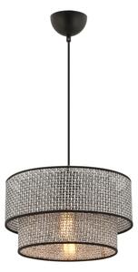 Lustr na lanku ECHO 1xE27/60W/230V šedá/černá