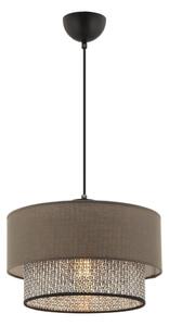 Lustr na lanku ECHO 1xE27/60W/230V hnědá/šedá