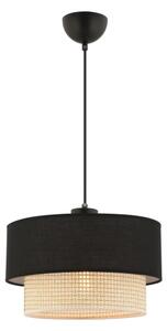 Lustr na lanku ECHO 1xE27/60W/230V černá/krémová